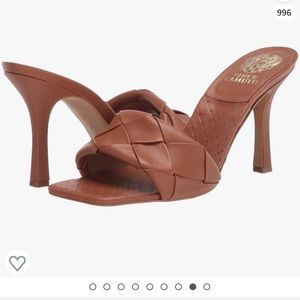 Brand new leather Vince Camuto braided heels!